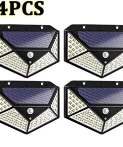 Solar Power PIR Motion Sensor Wall Lights 10 0 LED Outdoor Garden Security Lamp