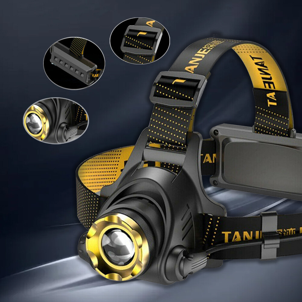 LED Telescopische Hoofdlamp Oplaadbaar met Zoom, Krachtige Zaklamp voor Vissen, Rijden, Camping, 3 Modi 10 LED Telescopische Hoofdlamp Oplaadbaar met Zoom, Krachtige Zaklamp voor Vissen, Rijden, Camping, 3 Modi - Afbeelding 10