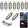 10x LED Festoon Lampen Koud Wit 12V