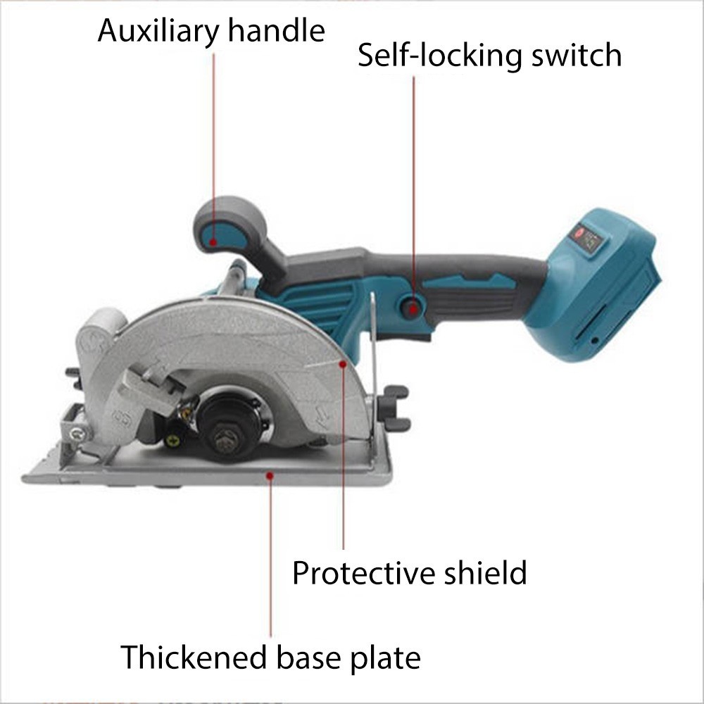 Accu Handcirkelzaag 125mm voor 18V Makita Snoerloze Zaag, Borstelloos 4 Accu Handcirkelzaag 125mm voor 18V Makita Snoerloze Zaag, Borstelloos - Afbeelding 4