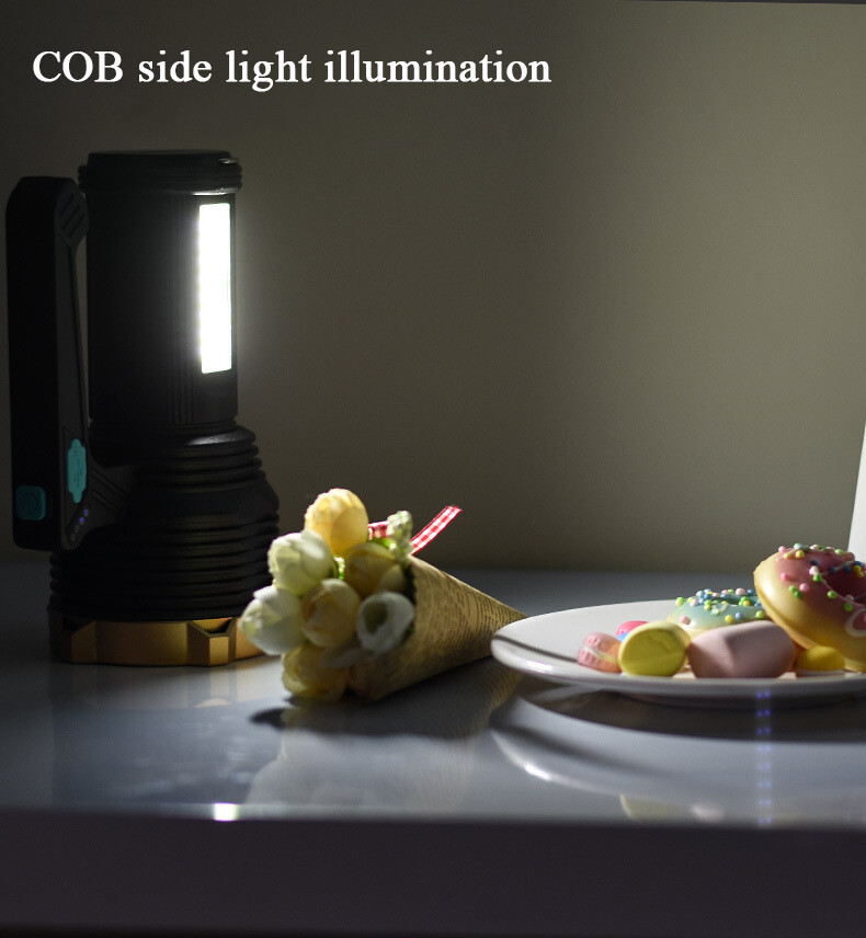 Zaklamp USB Oplaadbaar COB Spotlicht voor Camping en Werk 3 Zaklamp USB Oplaadbaar COB Spotlicht voor Camping en Werk - Afbeelding 3