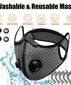 Halfgelaatsmasker Ademhalingsbeschermer met Filters, Herbruikbaar Gezichtsmasker