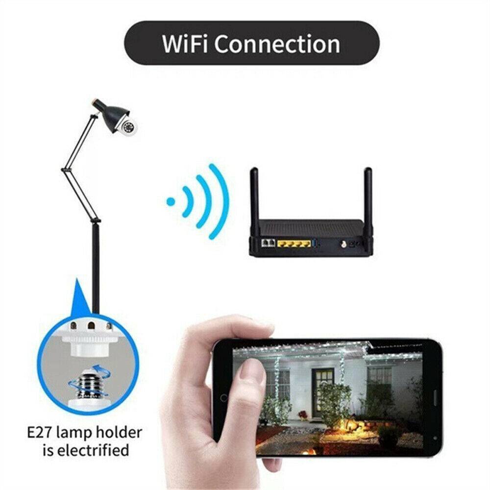 IR E27 Light Bulb Camera 1080P HD Wireless Wifi Smart Home Security Camera 4 IR E27 Light Bulb Camera 1080P HD Wireless Wifi Smart Home Security Camera - Afbeelding 4