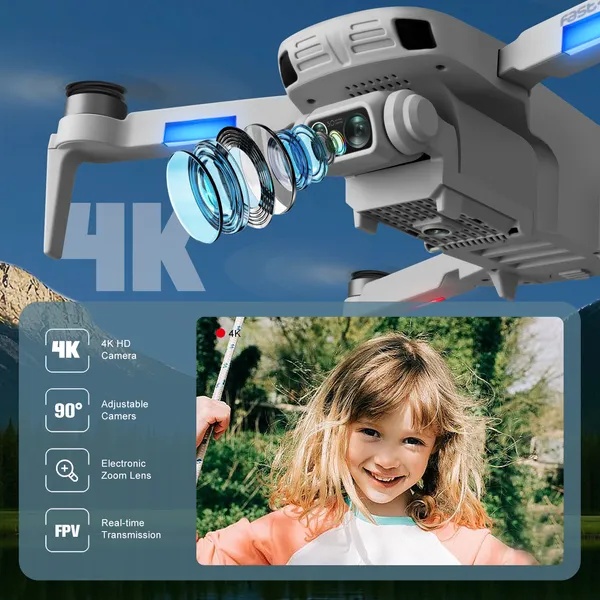 4DF8 4.5" Screen GPS Drone With Camera For Adults, Auto Return/Follow Me 5G FPV,gifts 4 4DF8 4.5" Screen GPS Drone With Camera For Adults, Auto Return/Follow Me 5G FPV,gifts - Afbeelding 4