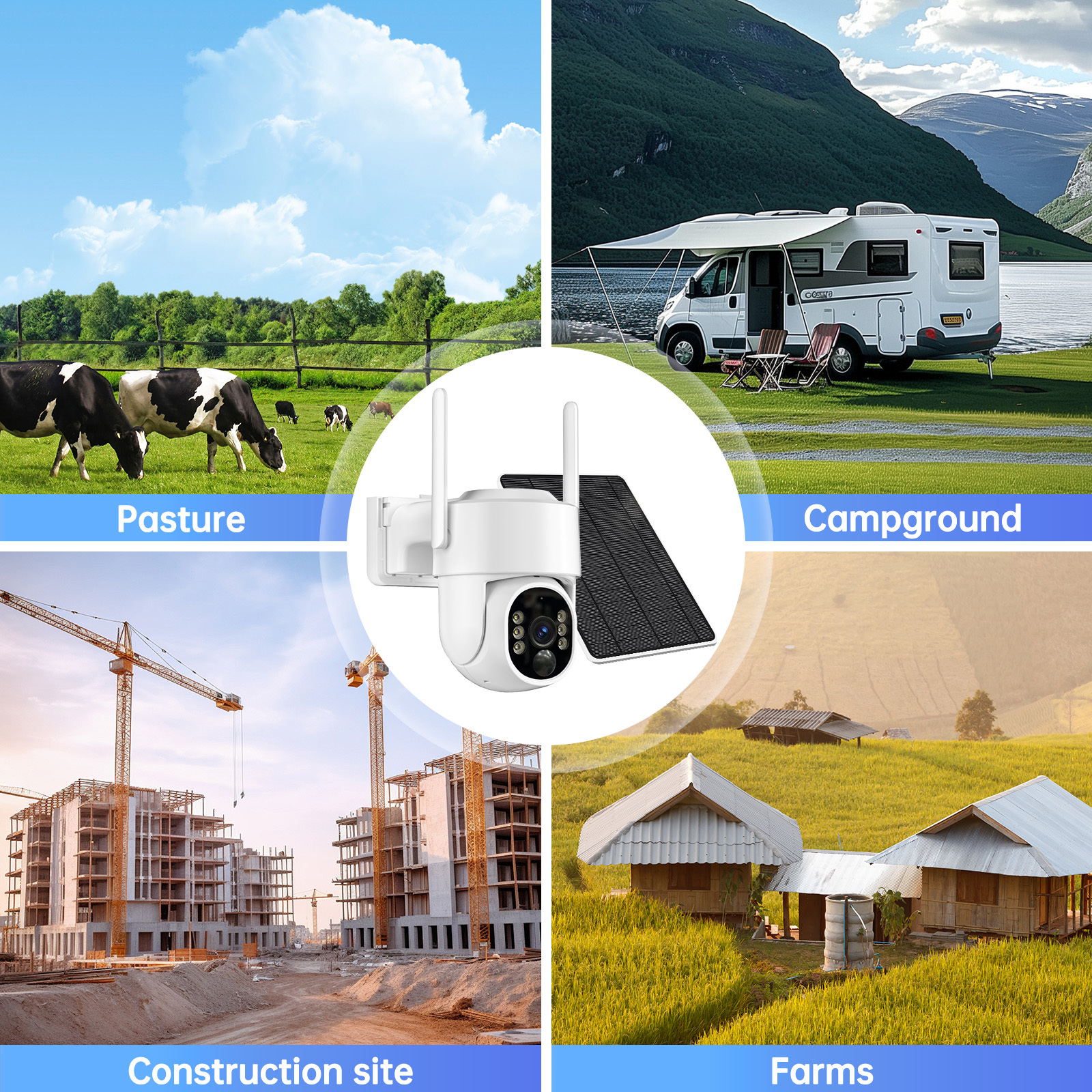 4G Rechargeable Battery PTZ CAMERA With 64GB Memory Card 4MP Dome Solar Camera CCTV Security 360 Degree Ip PTZ Camera 6 4G Rechargeable Battery PTZ CAMERA With 64GB Memory Card 4MP Dome Solar Camera CCTV Security 360 Degree Ip PTZ Camera - Afbeelding 6