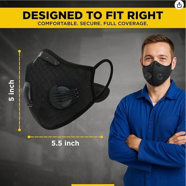 Anti-Vervuiling Halfgelaats Stofmasker Ademhalingsbeschermer met Filter 4 Anti-Vervuiling Halfgelaats Stofmasker Ademhalingsbeschermer met Filter - Afbeelding 4