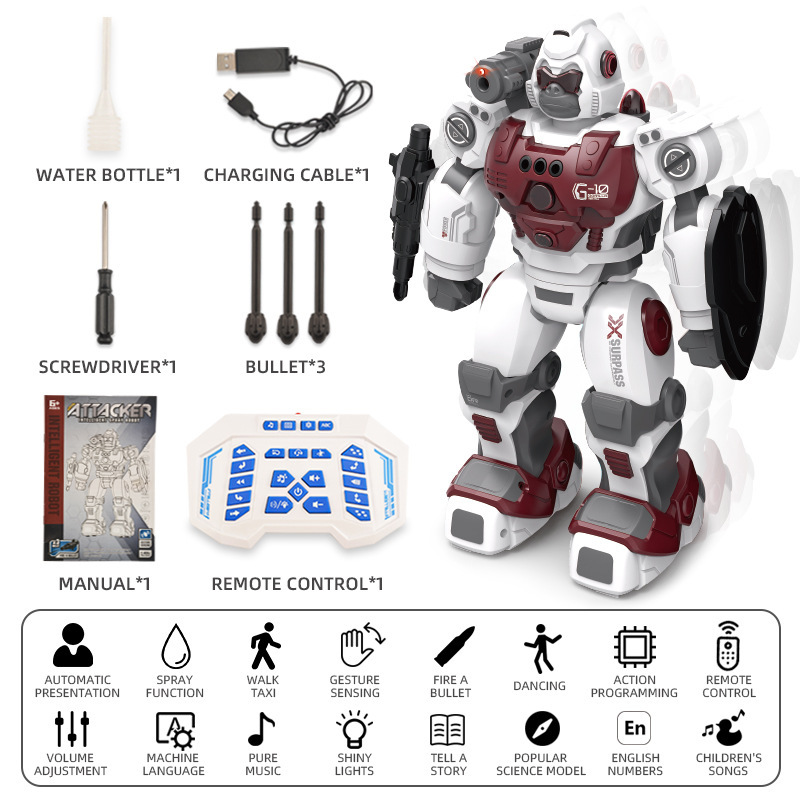 Sproeirobot met Afstandsbediening Jongensmodel Speelgoed Gebarenherkenning 6 Sproeirobot met Afstandsbediening Jongensmodel Speelgoed Gebarenherkenning - afbeelding 6