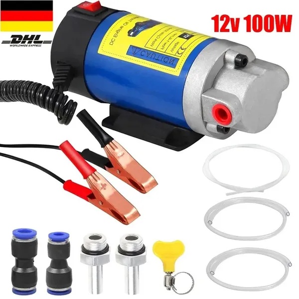 12V 100W Dieselpomp Zuigpomp, Oliepomp, Olieverversingspomp 1-4L/min 2 12V 100W Dieselpomp Zuigpomp, Oliepomp, Olieverversingspomp 1-4L/min - Afbeelding 2