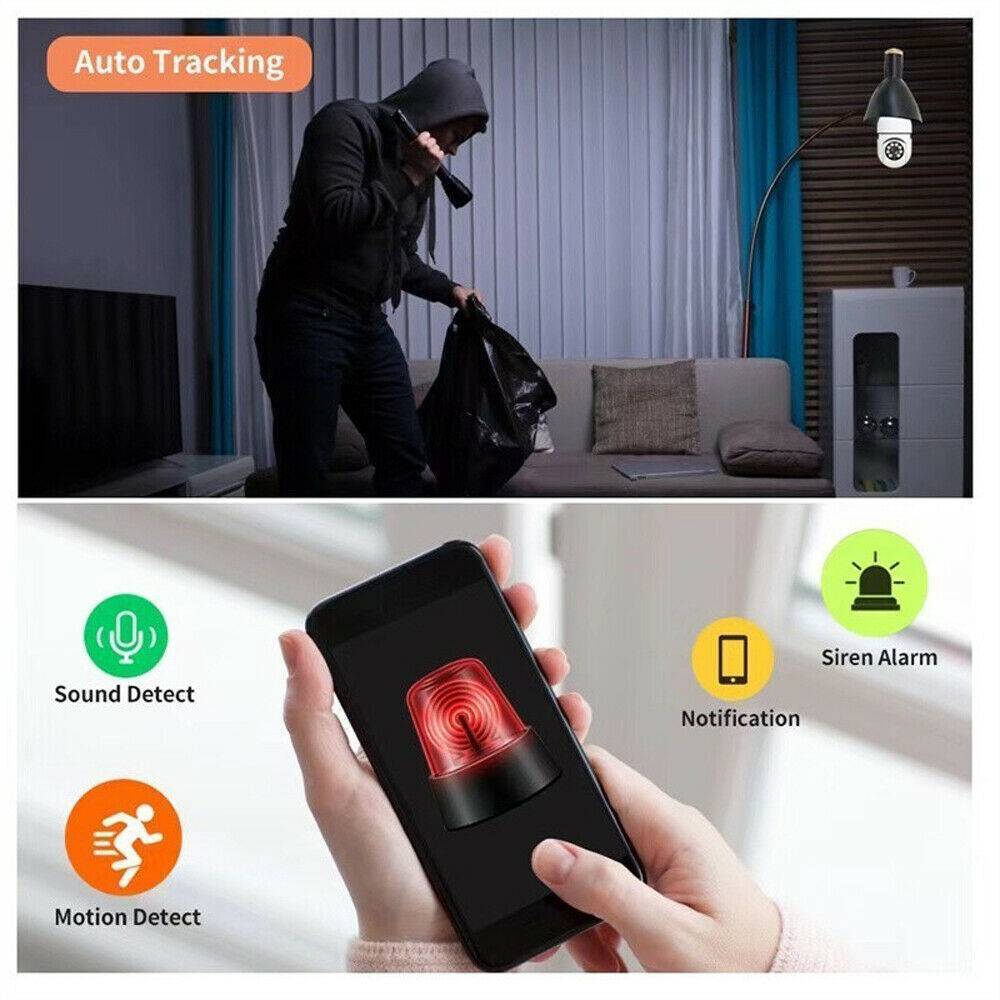 IR E27 Light Bulb Camera 1080P HD Wireless Wifi Smart Home Security Camera 3 IR E27 Light Bulb Camera 1080P HD Wireless Wifi Smart Home Security Camera - Afbeelding 3