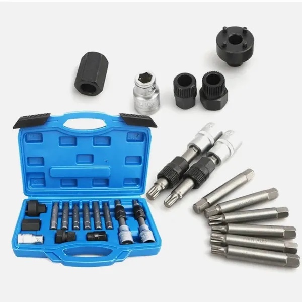 13PCS Alternator Tool Set Including Bit Adapter For Various Vehicles DHL 4 13PCS Alternator Tool Set Including Bit Adapter For Various Vehicles DHL - Afbeelding 2