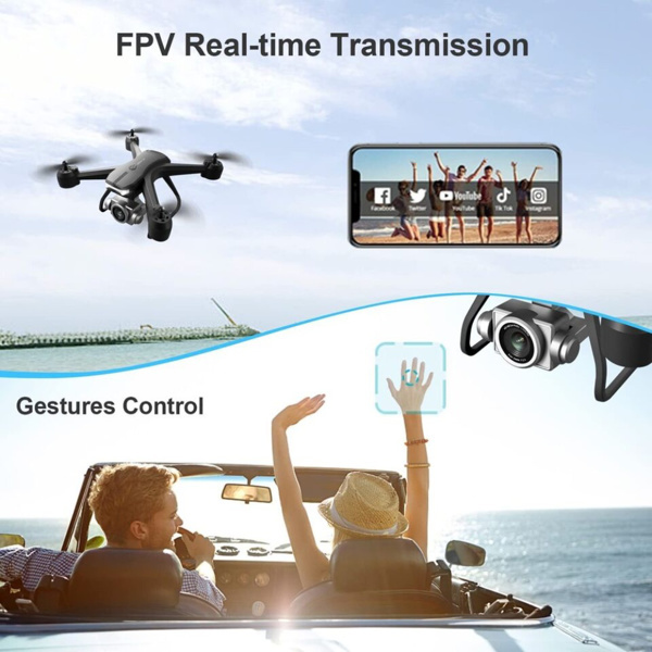 4DRC V14 Professional Drone 6K High-definition Dual Camera Wifi FPV Portable RC Quadcopter 2 Batteries, Logistics Randomly Sent By UPS And USPS. 3 4DRC V14 Professional Drone 6K High-definition Dual Camera Wifi FPV Portable RC Quadcopter 2 Batteries, Logistics Randomly Sent By UPS And USPS. - Afbeelding 3