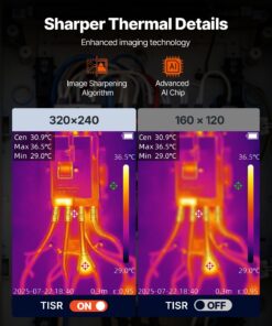 Alternative view of Thermal Camera, 320 X 240 TISR Super Resolution, Thermal Imaging Camera With 2MP Visual Camera, 160 X 120 IR Resolution, 25 HZ Refresh Rate, -4°F To 1022°F, 4 Image Modes & 6 Color Palettes