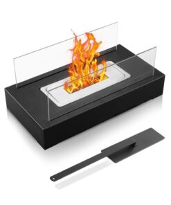 Rechthoekige Tafelhaard, Stalen Sfeerhaard, Binnen/Buiten Bio-ethanol Accessoire, Zonder Elektriciteit