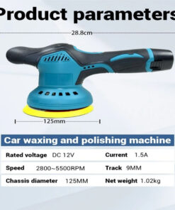 Alternative view of Auto Polijstmachine 12V Snoerloos, 8 Standen, Elektrisch Waxen en Polijsten