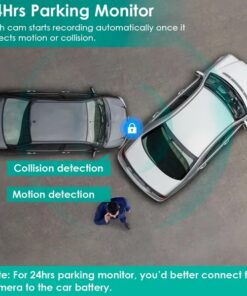 Alternative view of 3 Channel Dash Cam Front Inside Rear Vehicle Driving Recorder Car DVR With 32G MMC Card G Sensor Motion Detection Parking Monitor Night Vision Loop Recording