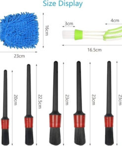 Alternative view of 7-Piece Car Detailing Brush Set, Includes Brushes For Rims, Vents, And Upholstery, Versatile Cleaning Kit Accessories