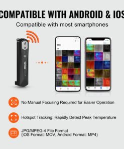 Alternative view of Thermal Imaging Camera For Android & IOS, 256 X 192 IR High Resolution, Wireless Infrared Thermal Imager With WiFi & Visual Camera, 25Hz Refresh Rate Thermal Camera For Smartphone, -4°F-1022°F