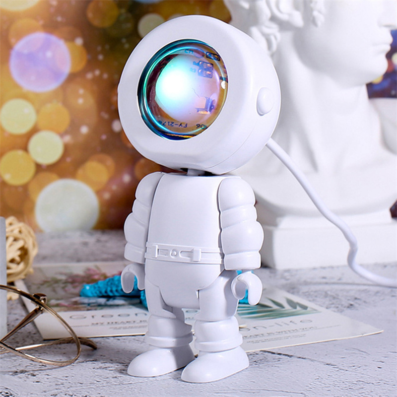 Oplaadbare Astronaut Robot Regenboogprojectie Zonlamp Tafellamp Zonsondergang Sfeerlamp Dimbaar 2 Oplaadbare Astronaut Robot Regenboogprojectie Zonlamp Tafellamp Zonsondergang Sfeerlamp Dimbaar - afbeelding 2