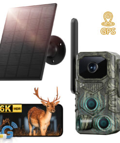 4G GPS Hunting Outdoor Trail Camera Wide Angle 4MP Camouflage Wildlife Deer Monitoring Solar Hunt Camera