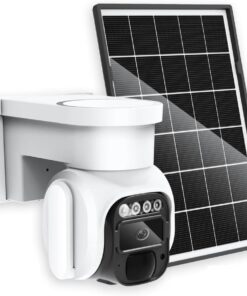 Cellular Security Camera Outdoor Wireless, No WiFi Needed Solar Powered 4G LTE Camera, 2K Color Night Vision, PIR Motion Sensor, 360 Live View, Two-Way Audio, SIM Card & SD Card Included