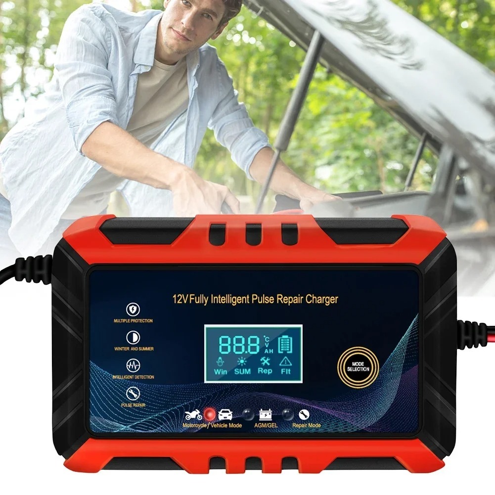 Acculader 12V 6A met LCD-Display 1 Acculader 12V 6A met LCD-Display