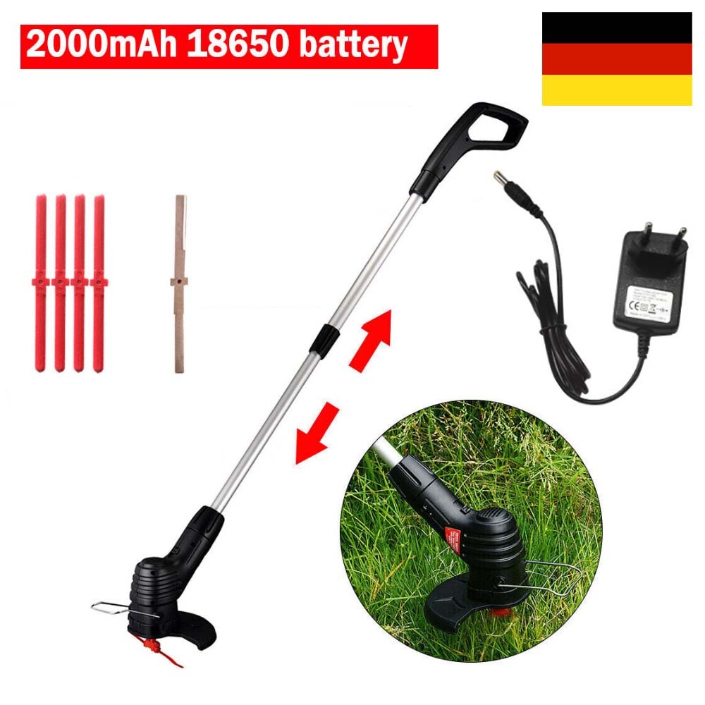 Elektrische Snoerloze Grastrimmer Bosmaaier met Accu's en Lader NIEUW 1 Elektrische Snoerloze Grastrimmer Bosmaaier met Accu's en Lader NIEUW