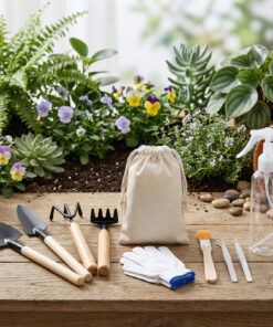 11-piece Mini Gardening Tool Set, Including Tweezers, A Spray Bottle, And A Planting Trowel For Houseplants, Herbs, And Succulents—a Gift Set For Hobby Gardeners