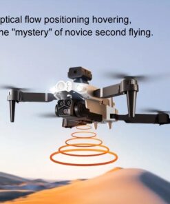 Alternative view of Silver dual-camera drone, equipped with optical flow hovering and intelligent obstacle avoidance functions, supports one-click operation. It offers stable and safe high-definition aerial photography