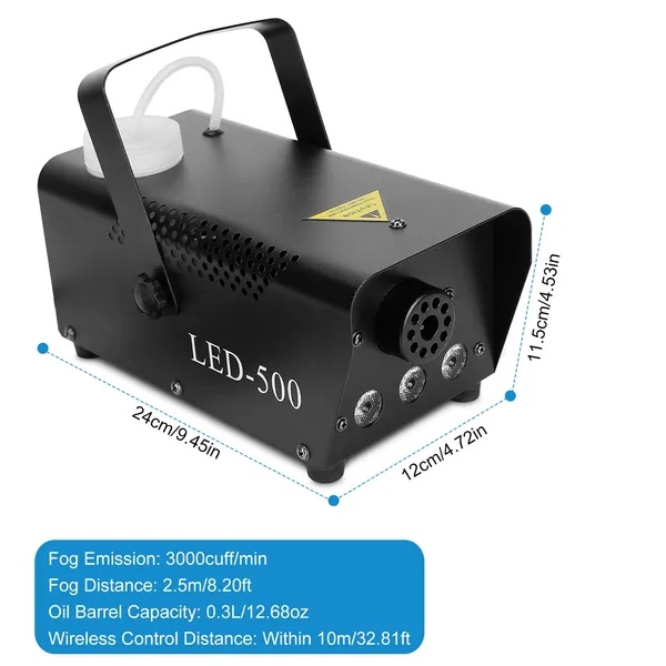 400W Fog Machine RGB LED Party Club DJ Fogger Rapid Heating Remote Control Wedding Stage Smoke Machine 3 400W Fog Machine RGB LED Party Club DJ Fogger Rapid Heating Remote Control Wedding Stage Smoke Machine - Afbeelding 3