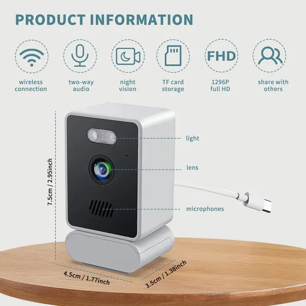 Window Type Disguised Surveillance Camera, Built-in WiFi, Motion Detection Alarm, Suitable For Cross-border Security Of Homes&shops 5 Window Type Disguised Surveillance Camera, Built-in WiFi, Motion Detection Alarm, Suitable For Cross-border Security Of Homes&shops - Afbeelding 5