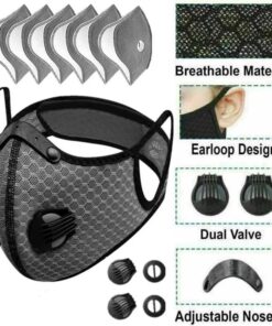 Alternative view of Halfgelaatsmasker Ademhalingsbeschermer met Filters, Herbruikbaar Gezichtsmasker