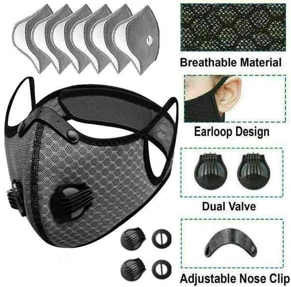 Halfgelaatsmasker Ademhalingsbeschermer met Filters, Herbruikbaar Gezichtsmasker 2 Halfgelaatsmasker Ademhalingsbeschermer met Filters, Herbruikbaar Gezichtsmasker - Afbeelding 2