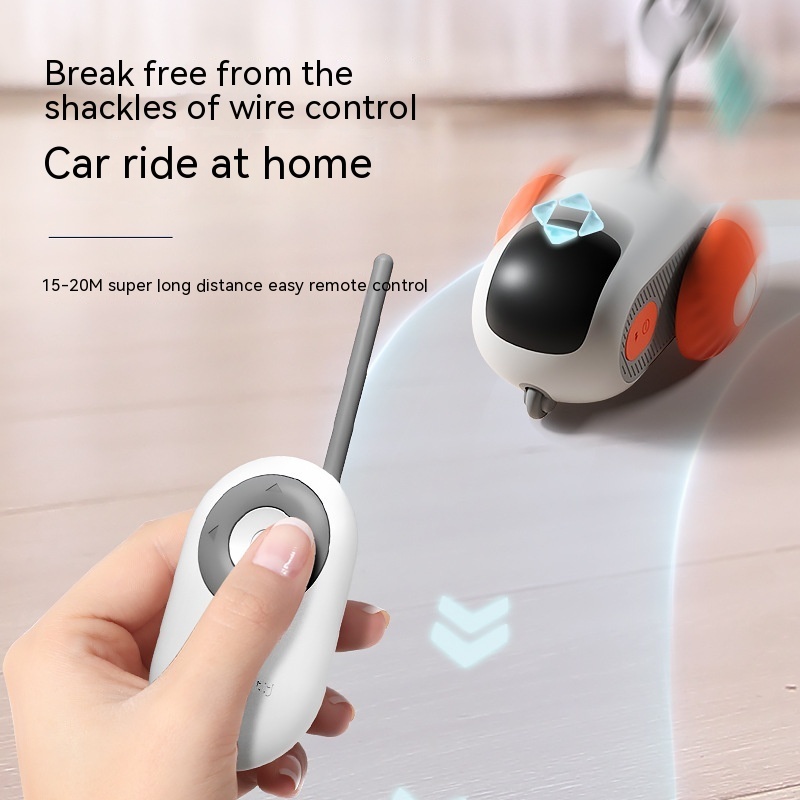 Remote Control Interactive Cat Car Toy USB Charging Chasing Automatic Self-moving Remote Smart Control Car Interactive Cat Toy Pet Products - Afbeelding 3