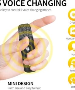 Alternative view of Portable Bluetooth Karaoke Machine With 2 Wireless Microphones 3000mAh Rechargeable Party Speaker Support AUX USB TF