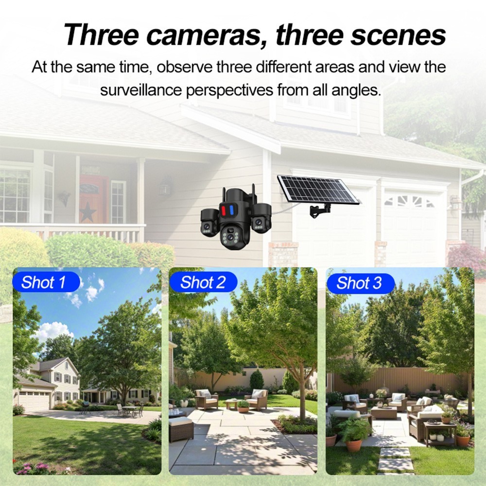 3-in-1 Wireless Solar Camera 360 Waterproof Durable Outdoor Energy Saving WIFI 8 3-in-1 Wireless Solar Camera 360 Waterproof Durable Outdoor Energy Saving WIFI - Afbeelding 8