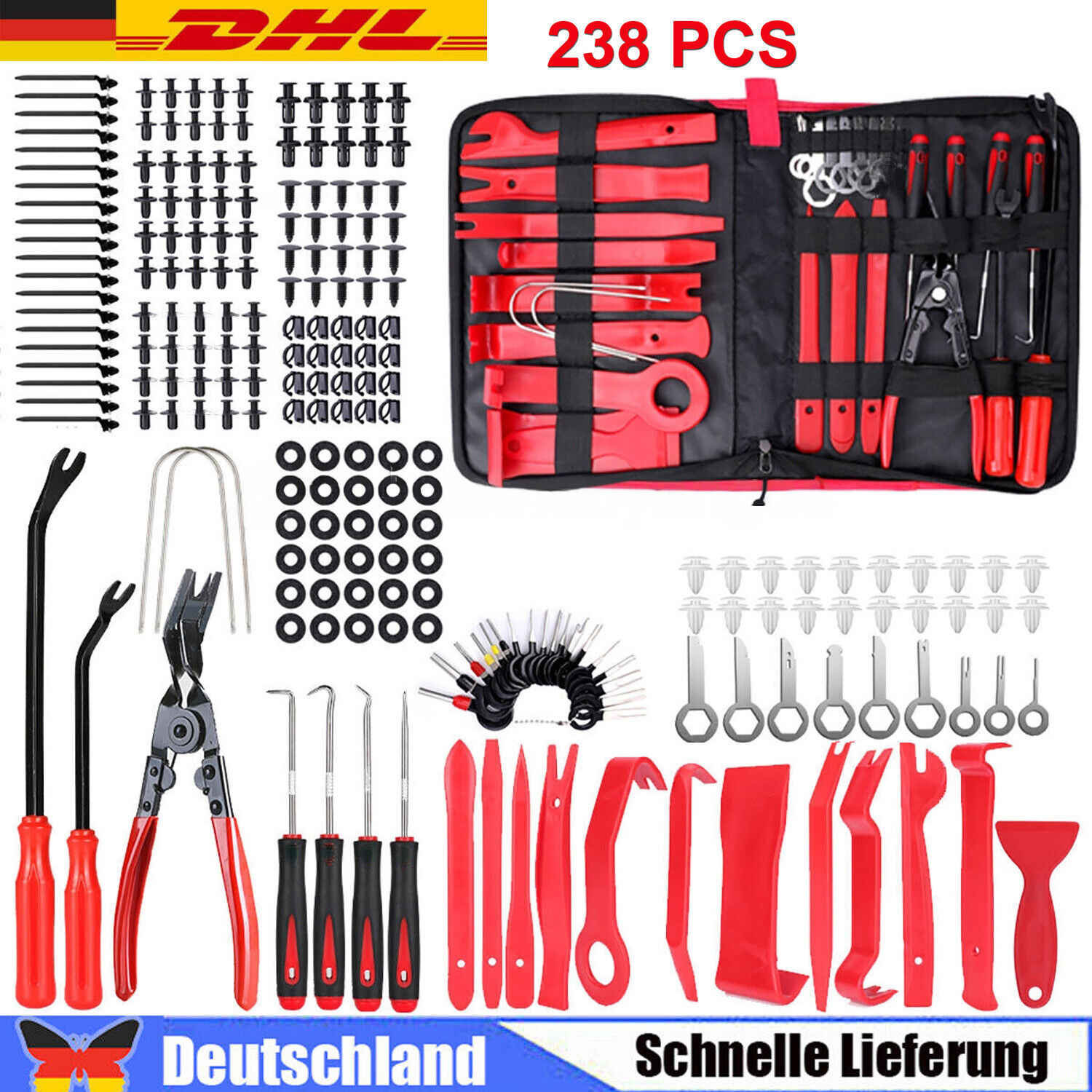 238-Delige Interieur Demontageset Auto 1 238-Delige Interieur Demontageset Auto
