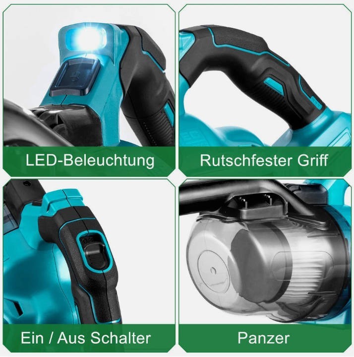Accu Handstofzuiger voor 18V, 6x Accessoires, Zonder Accu en Lader 4 Accu Handstofzuiger voor 18V, 6x Accessoires, Zonder Accu en Lader - Afbeelding 4