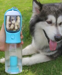 Alternative view of Portable Cat Dog Water Bottle Food Feeder Drinker Poop Dispenser 3 In 1 Leak-proof Multifunctional Dog Water Bottle Pet Products