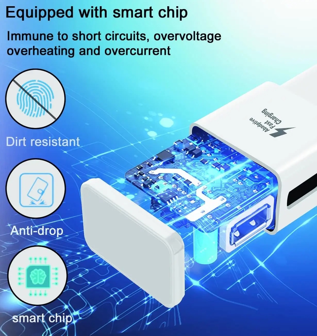 9V 1.67A Travel Adapter 15W Fast Charging, Compatible With Galaxy S10, S9, S8 Plus, Note 9, 8, 5, 4, A50, A70, A71, A51 - Image 4