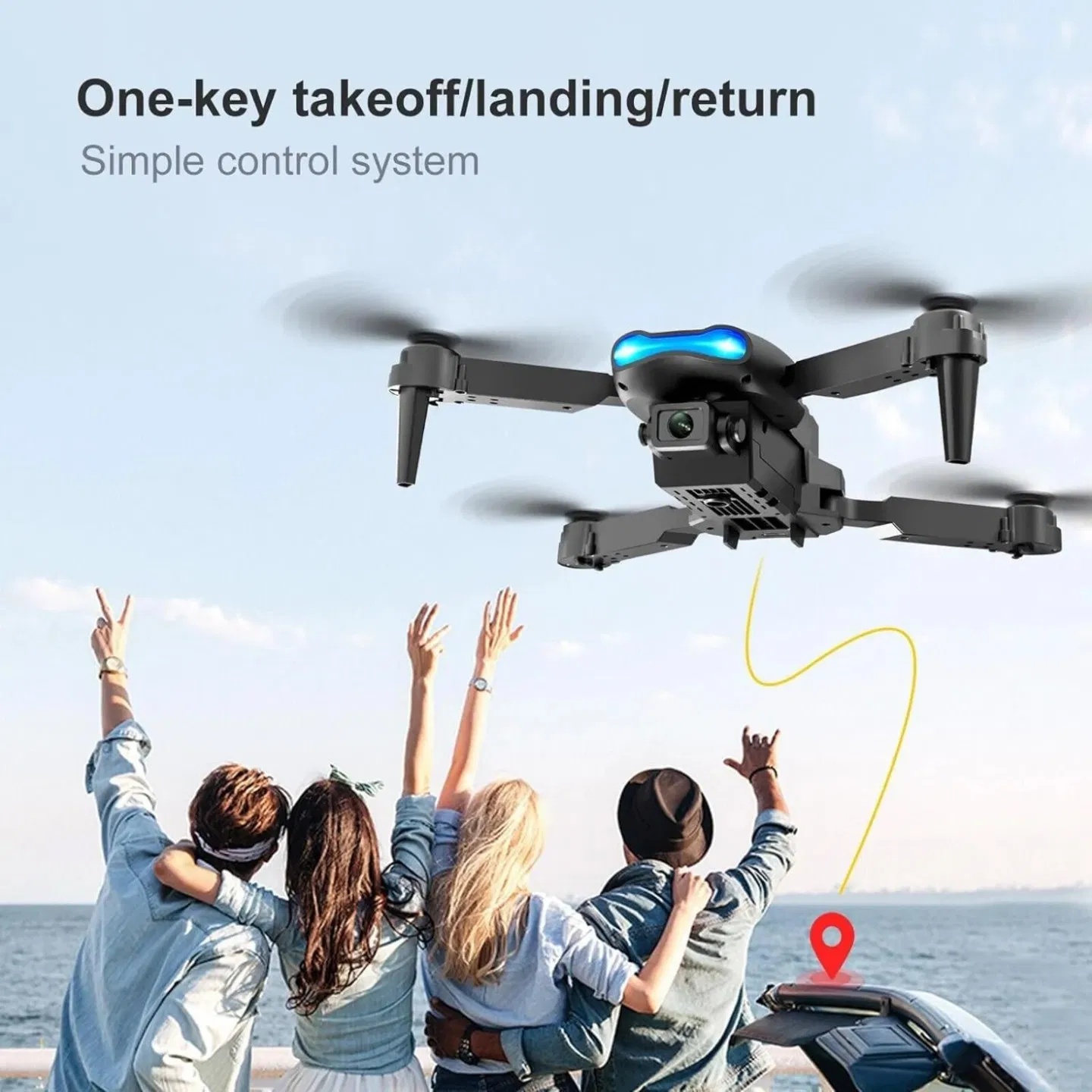 E99 dual-camera aerial photography drone, capable of shooting in high-definition with dual cameras. Equipped with a portable storage bag and a complete set of accessories, it records wonderful moments 7 E99 dual-camera aerial photography drone, capable of shooting in high-definition with dual cameras. Equipped with a portable storage bag and a complete set of accessories, it records wonderful moments - Afbeelding 7