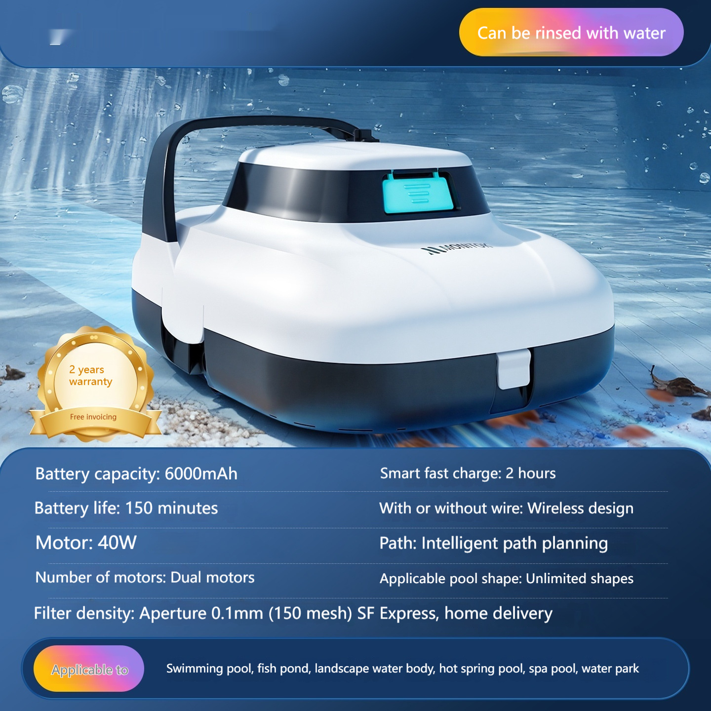 Automatische Zwembadstofzuigrobot 2 Automatische Zwembadstofzuigrobot - afbeelding 2