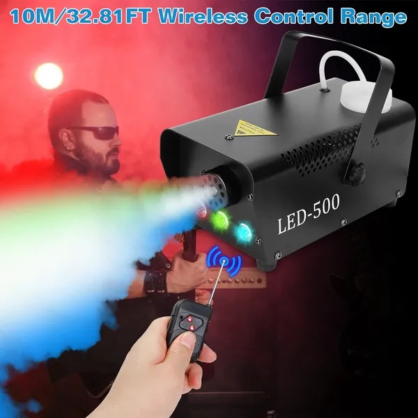 400W Fog Machine RGB LED Party Club DJ Fogger Rapid Heating Remote Control Wedding Stage Smoke Machine 2 400W Fog Machine RGB LED Party Club DJ Fogger Rapid Heating Remote Control Wedding Stage Smoke Machine - Afbeelding 2