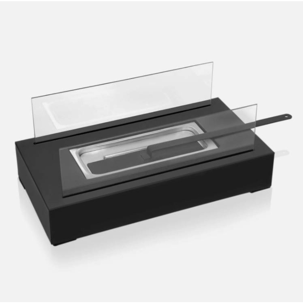 Rechthoekige Tafelhaard, Stalen Sfeerhaard, Binnen/Buiten Bio-ethanol Accessoire, Zonder Elektriciteit 2 Rechthoekige Tafelhaard, Stalen Sfeerhaard, Binnen/Buiten Bio-ethanol Accessoire, Zonder Elektriciteit - Afbeelding 2