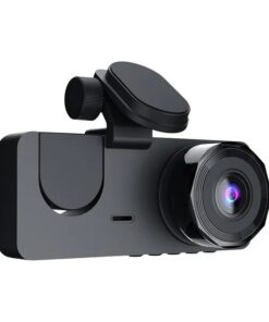 3 Channel Dash Cam Front Inside Rear Vehicle Driving Recorder Car DVR With 32G MMC Card G Sensor Motion Detection Parking Monitor Night Vision Loop Recording