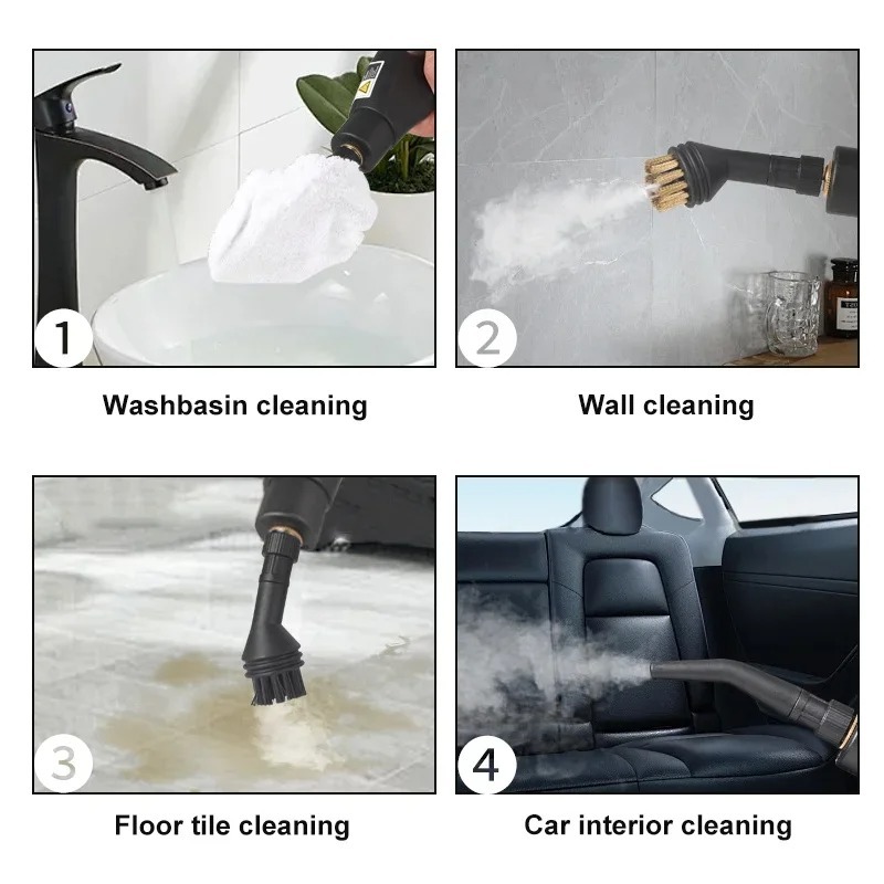 Draagbare Handstoomreiniger - Zware Hogedruk Stoomwasser, Multi-Reiniger voor Keuken 3 Draagbare Handstoomreiniger - Zware Hogedruk Stoomwasser, Multi-Reiniger voor Keuken - Afbeelding 3