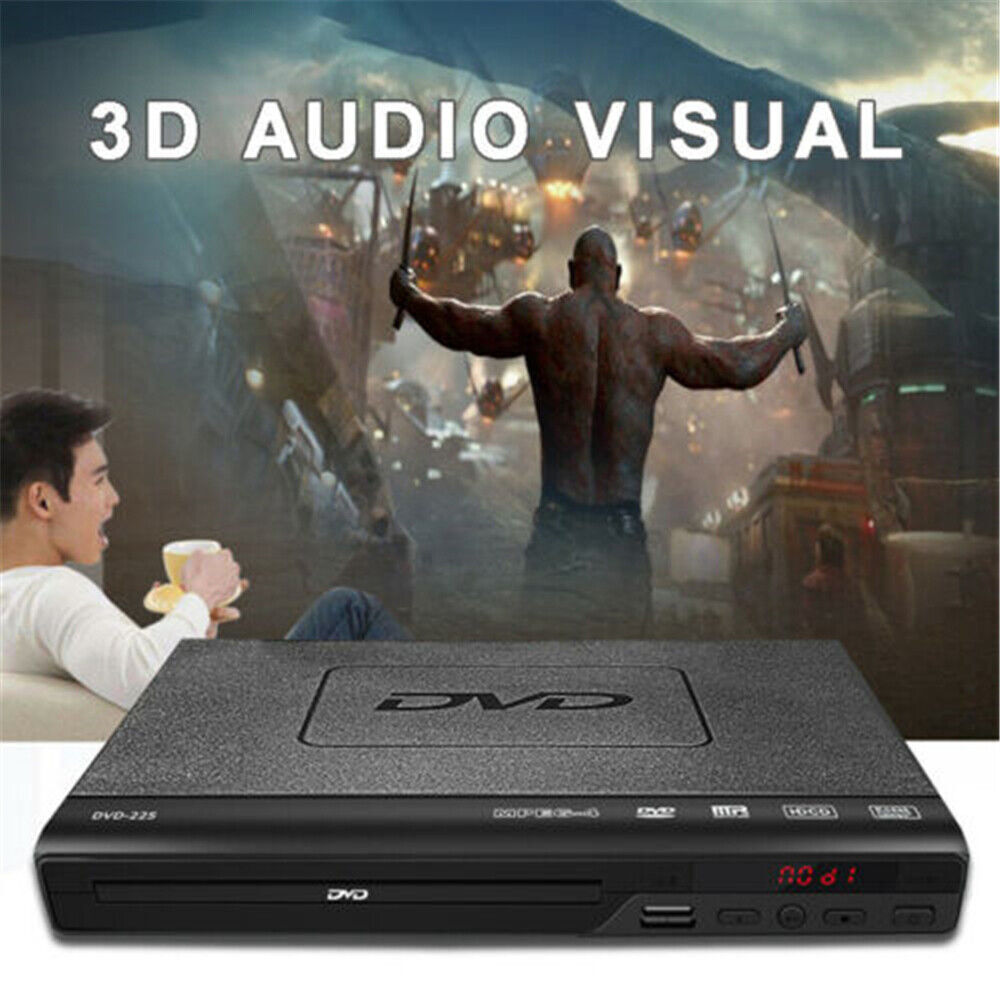 Compact DVD Player Multi Region HDCD CD VCD Music Disc Upscaling USB With Remote Control Note No HDMI Port