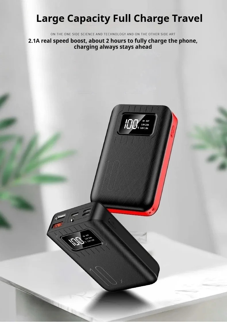 Draagbare Powerbank met Hoge Capaciteit 10000 mAh en Snellaadfunctie, Compatibel met iPhone en Samsung 3 Draagbare Powerbank met Hoge Capaciteit 10000 mAh en Snellaadfunctie, Compatibel met iPhone en Samsung - Afbeelding 3