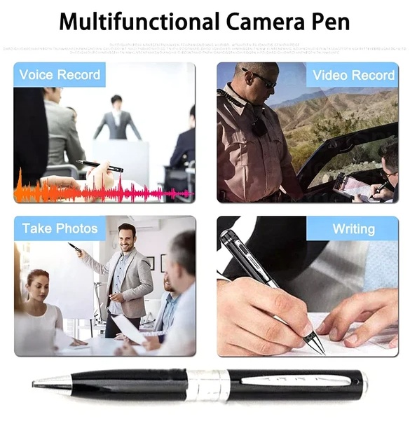 Pen Camera Cam Mini Hidden Pocket Audio Video Recorder DVR Security 1080P HD USA 3 Pen Camera Cam Mini Hidden Pocket Audio Video Recorder DVR Security 1080P HD USA - Afbeelding 3