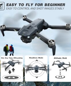 2026 2 Battery V28 RC Drone 6K HD Dual Camera WiFi FPV Foldable Quadcopter Camera Drone