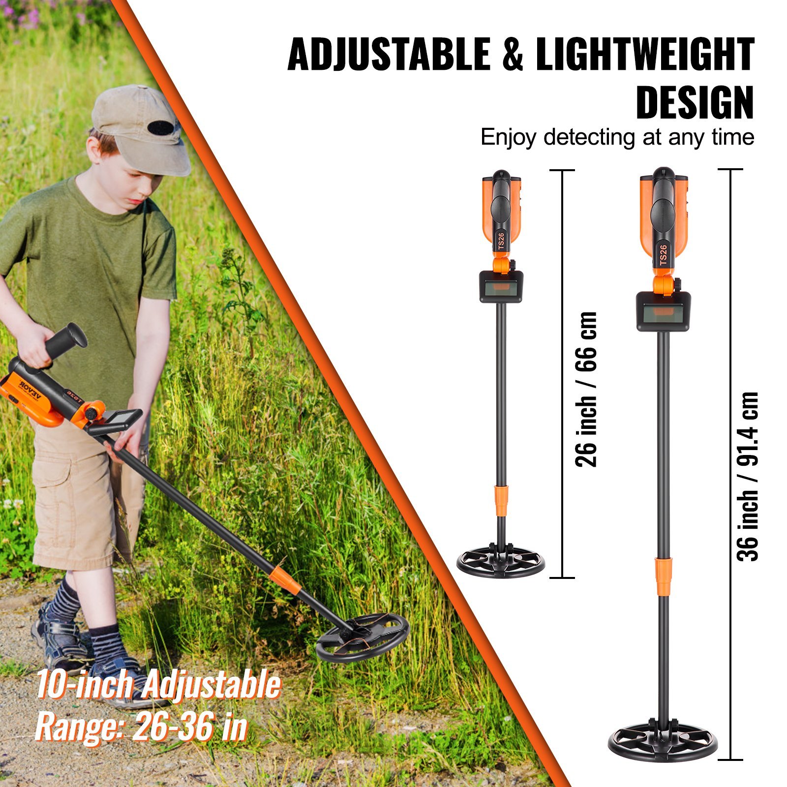 Metaaldetector Kit voor Kinderen, Multifunctionele Professionele Detector met 2 Modi, Metaalzoeker, Waterdichte 15,2cm Spoel voor Grotere Diepte, met Schepje en Draagtas 4 Metaaldetector Kit voor Kinderen, Multifunctionele Professionele Detector met 2 Modi, Metaalzoeker, Waterdichte 15,2cm Spoel voor Grotere Diepte, met Schepje en Draagtas - Afbeelding 4